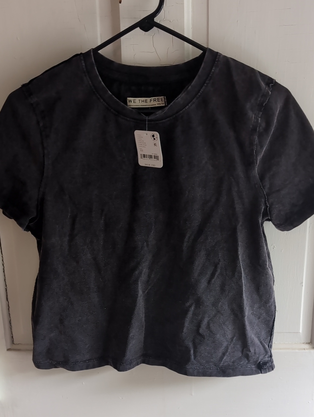 We The Free Washed Black Short Sleeve Crew Tee